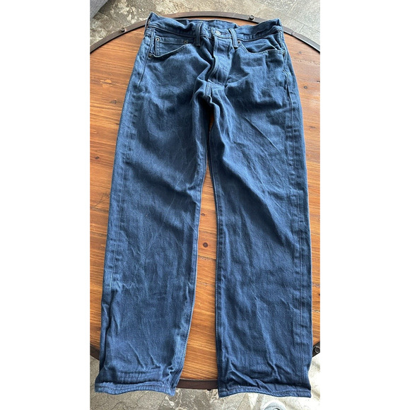 LEVIS 501 Button Fly Straight Leg, Black Label 32x30 Royal Blue, 100% Cotton - Picture 13 of 14